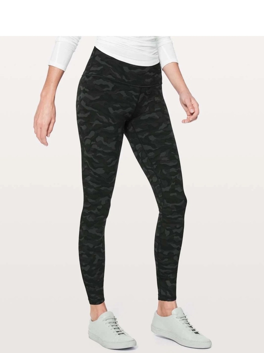 Lululemon Align Pant Full Length 28" Sequoia Camo Print Deep Coal Black Size 4
